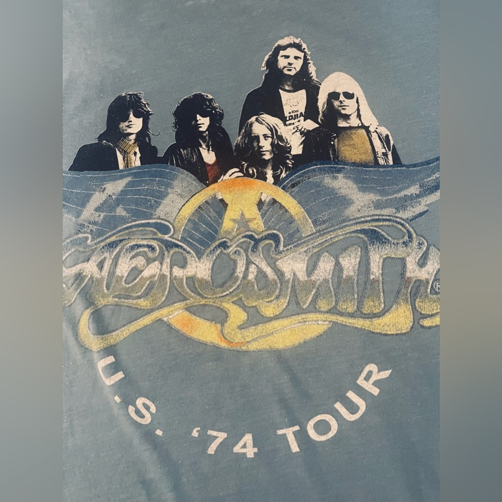 🌵Aerosmith U.S. '74 Tour Recycled Karma Graphic Tee NWOT✨